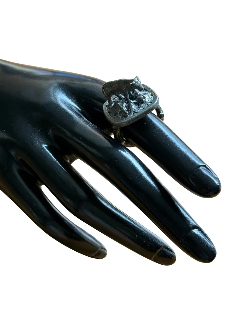 🫶🏻 Cow & Pig Dark Silver Animal Ring